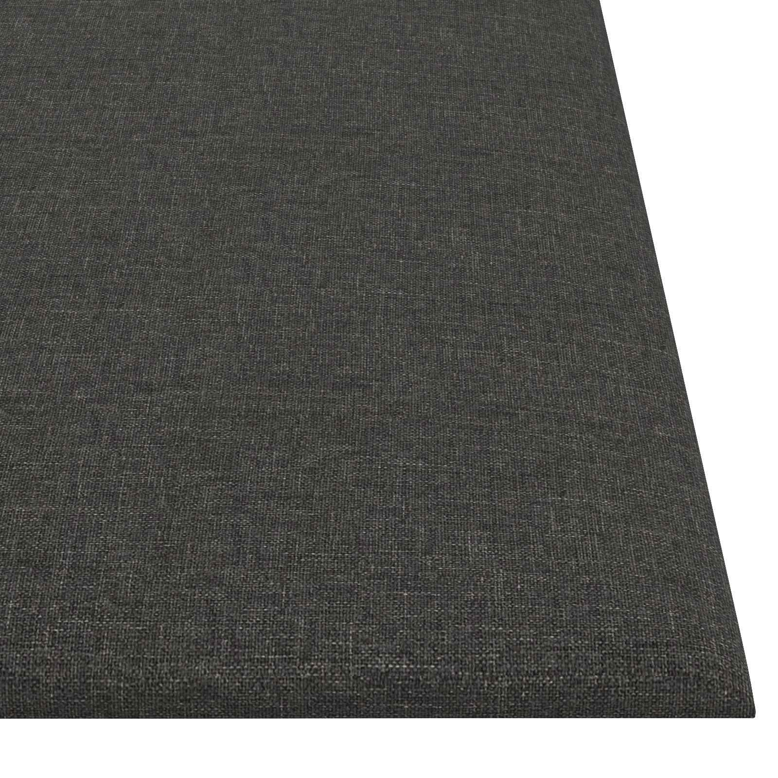 Wandkopfteilen 12 pcs Dunkelgrau 30 x 30 cm Stoff