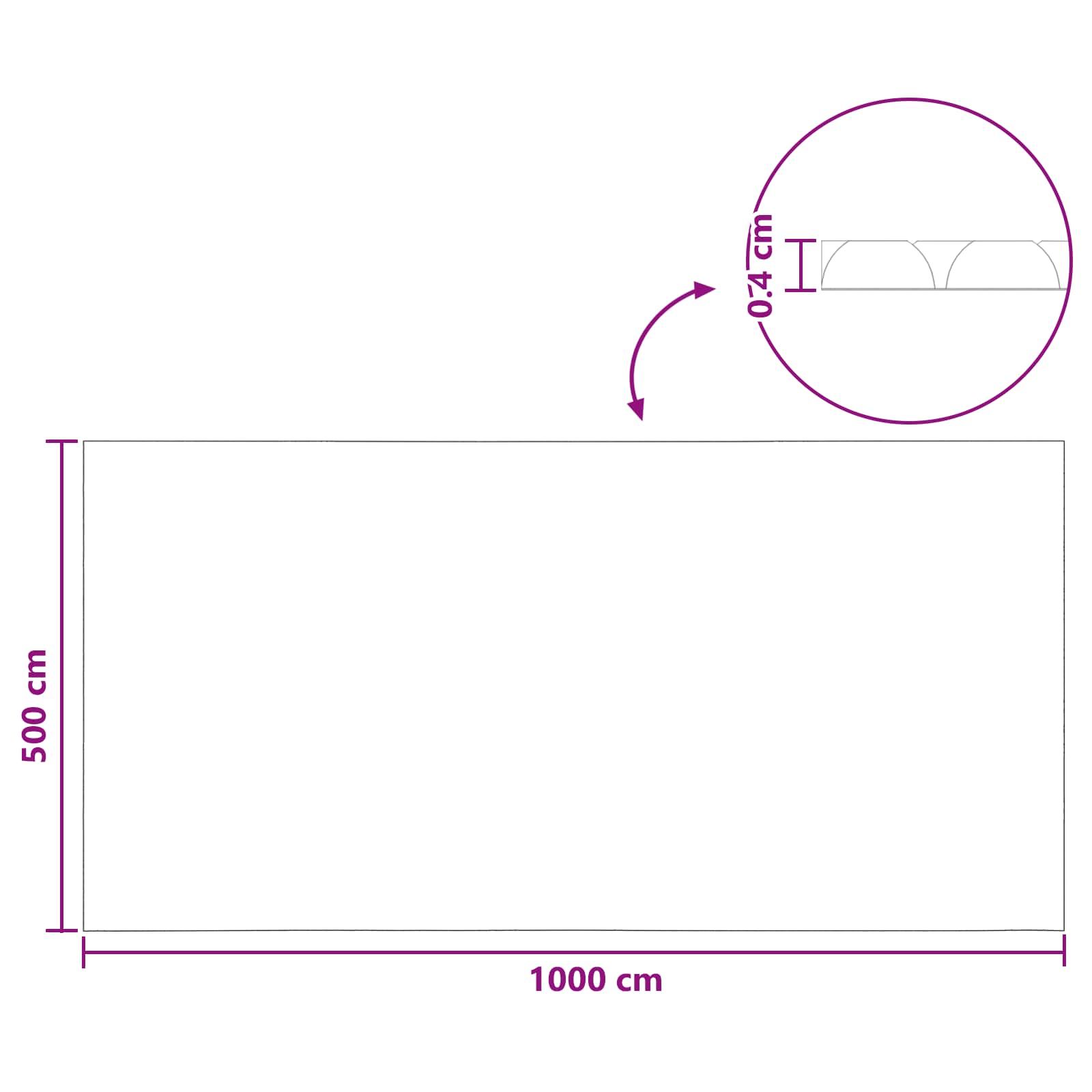 Solar Poolabdeckung 1000 x 500 cm 110 μm Quadratisch PE Schwarz