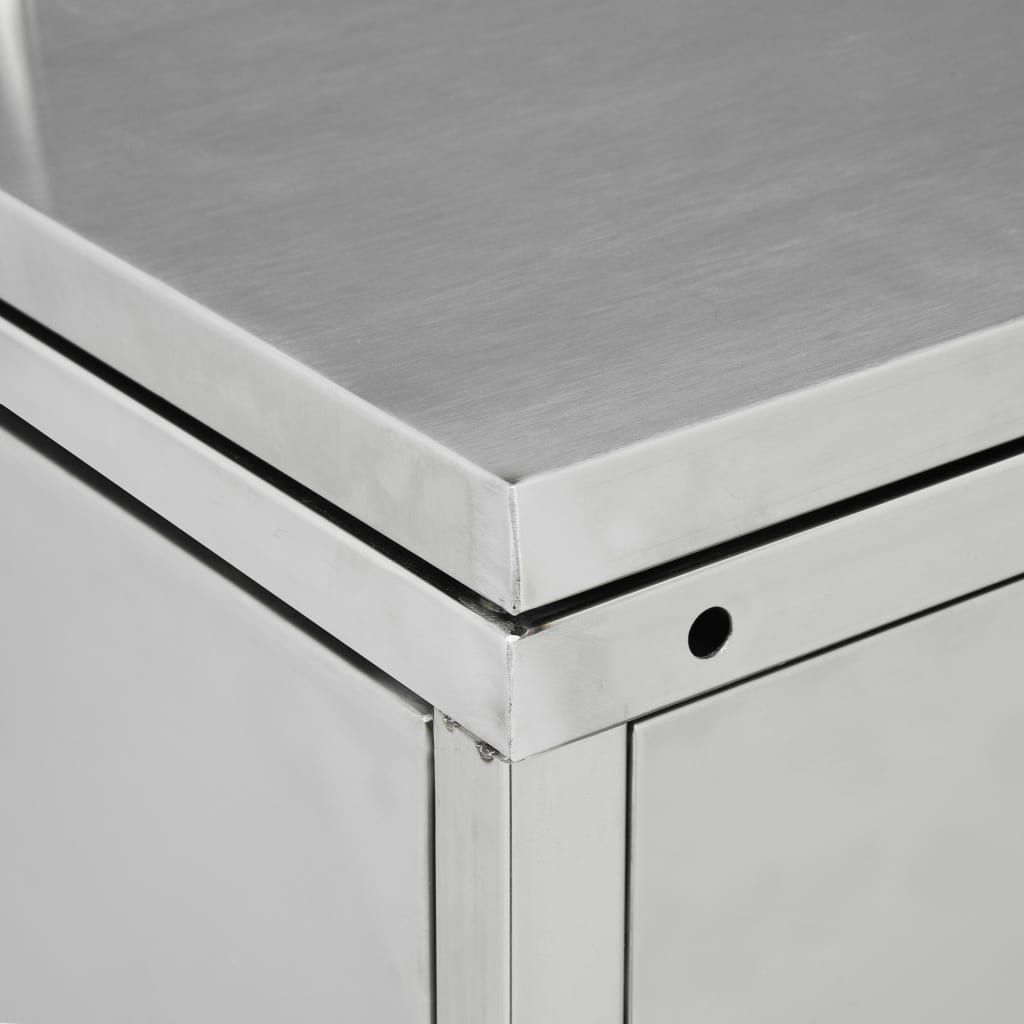Mülltonnenbox für 2 Tonnen 240 L Edelstahl