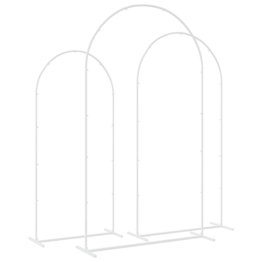 Hochzeitsbogen 3 pcs Weiß Stahl
