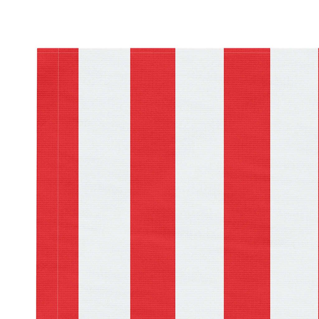 Ersatzstoff für Markise Rot und Weiß 3x2,5 m Polyester
