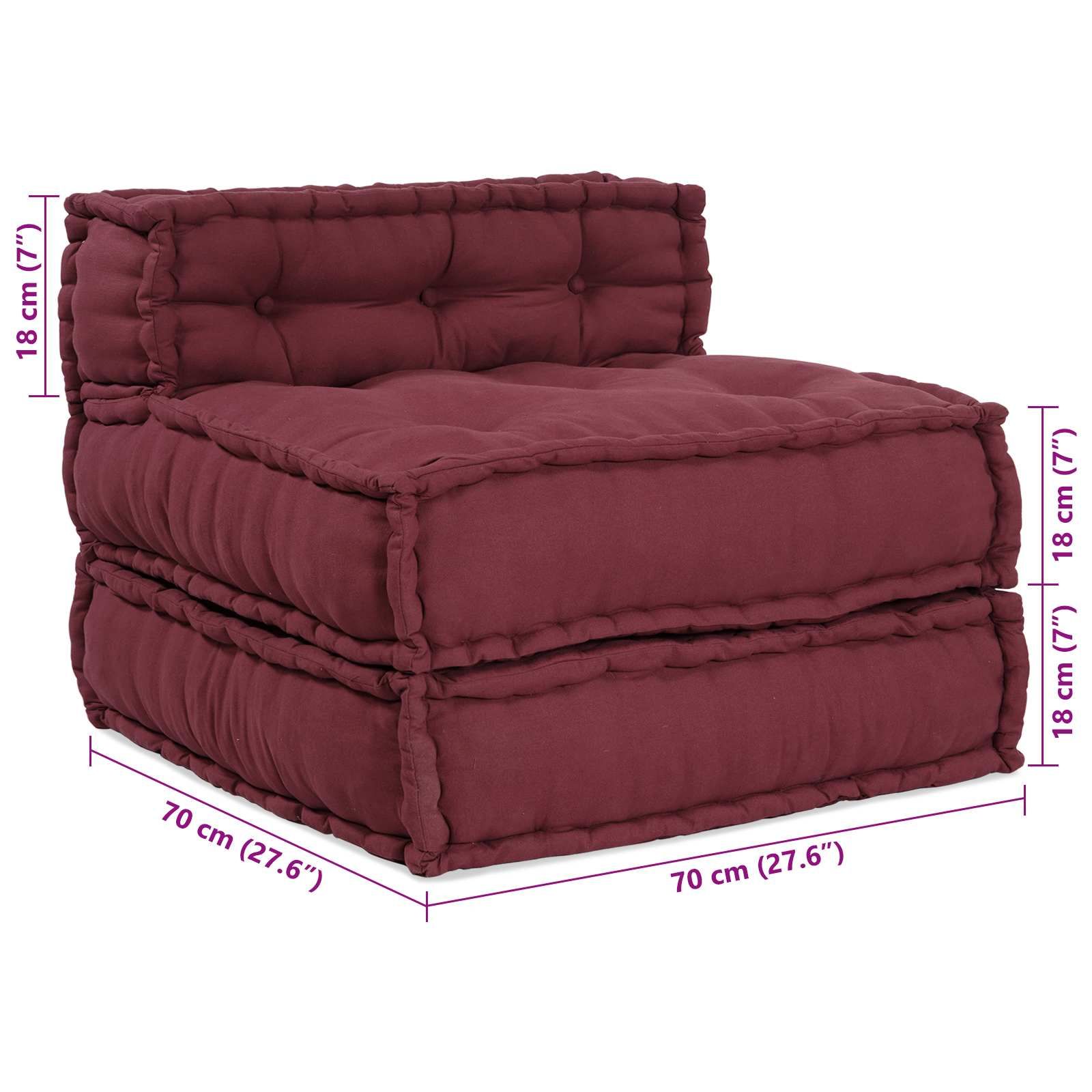Modulare Sofagarnitur 4 pcs Kastanienbraun Stoff