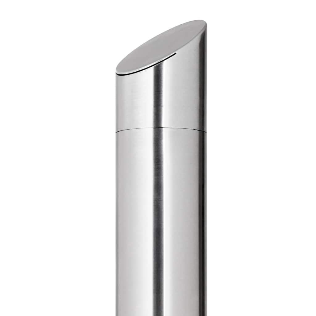 Gartendusche mit Brauner Bodenplatte 225 cm Edelstahl