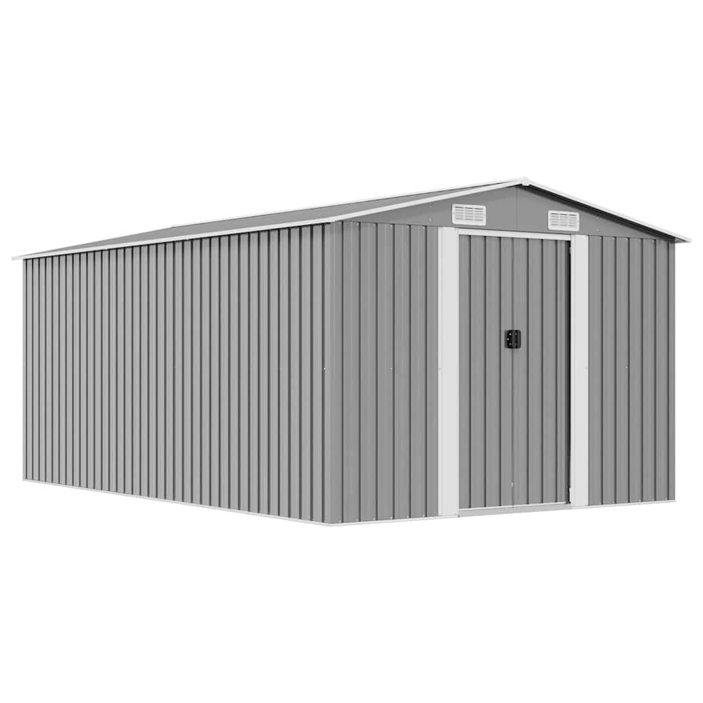 Gerätehaus 257x392x181 cm Metall Grau