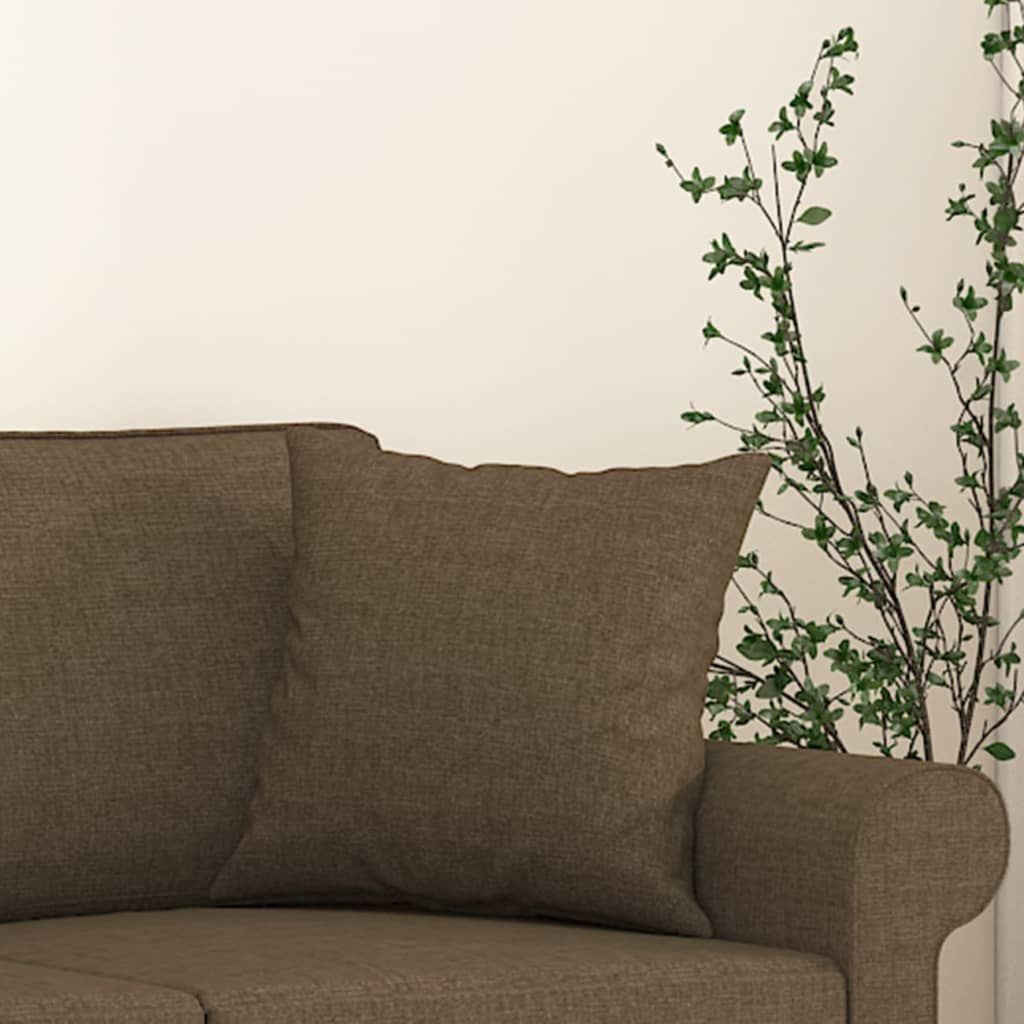 Zierkissen 2 Stk. Braun 40x40 cm Stoff