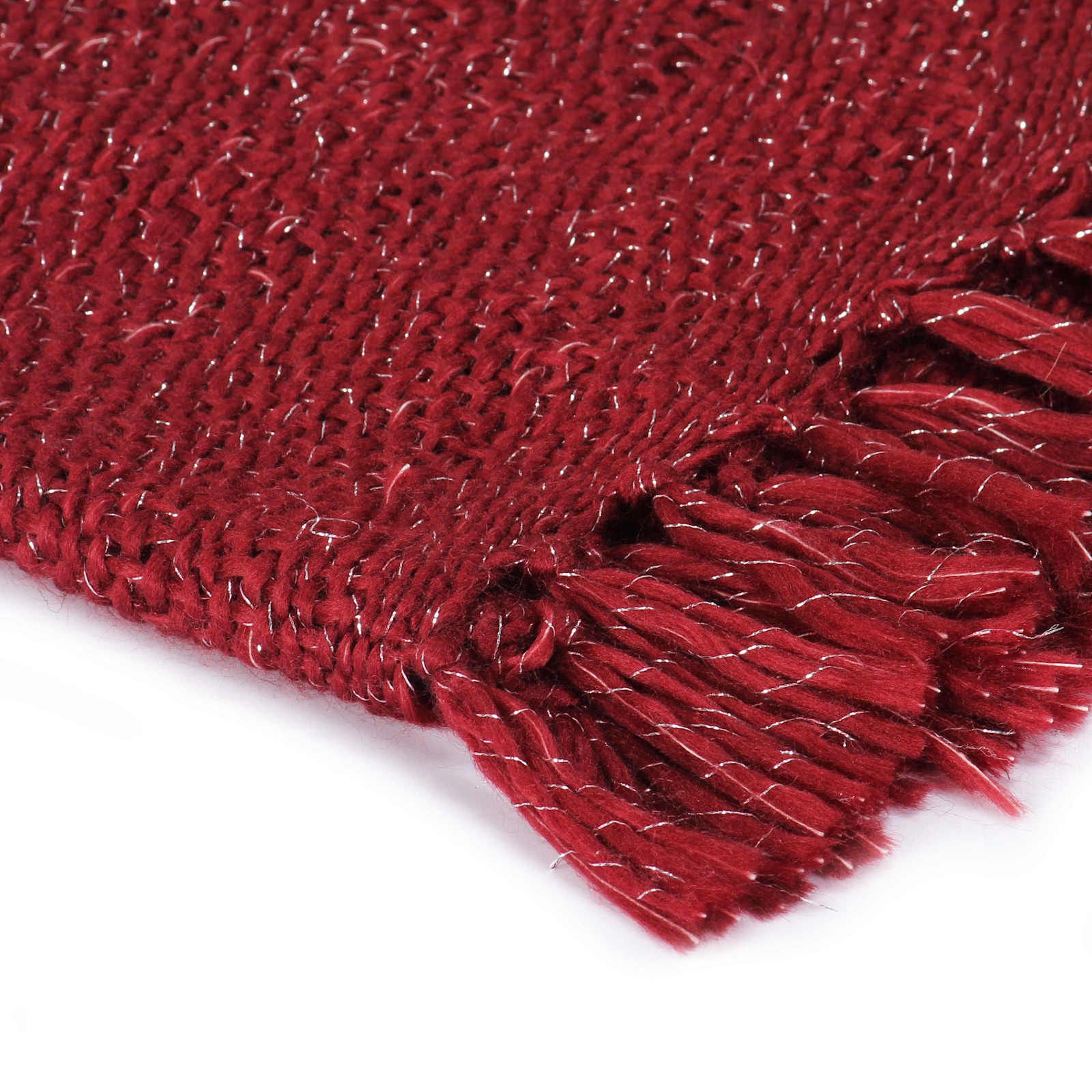 Decke Bordeauxrot 220 x 250 cm Polyester