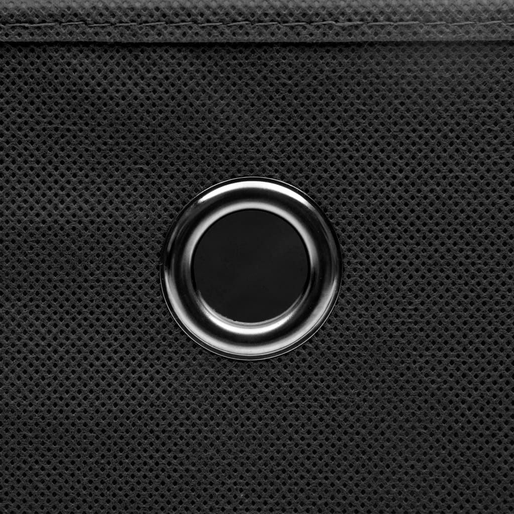 Aufbewahrungsboxen mit Deckeln 4 Stk. Schwarz 32x32x32 cm Stoff