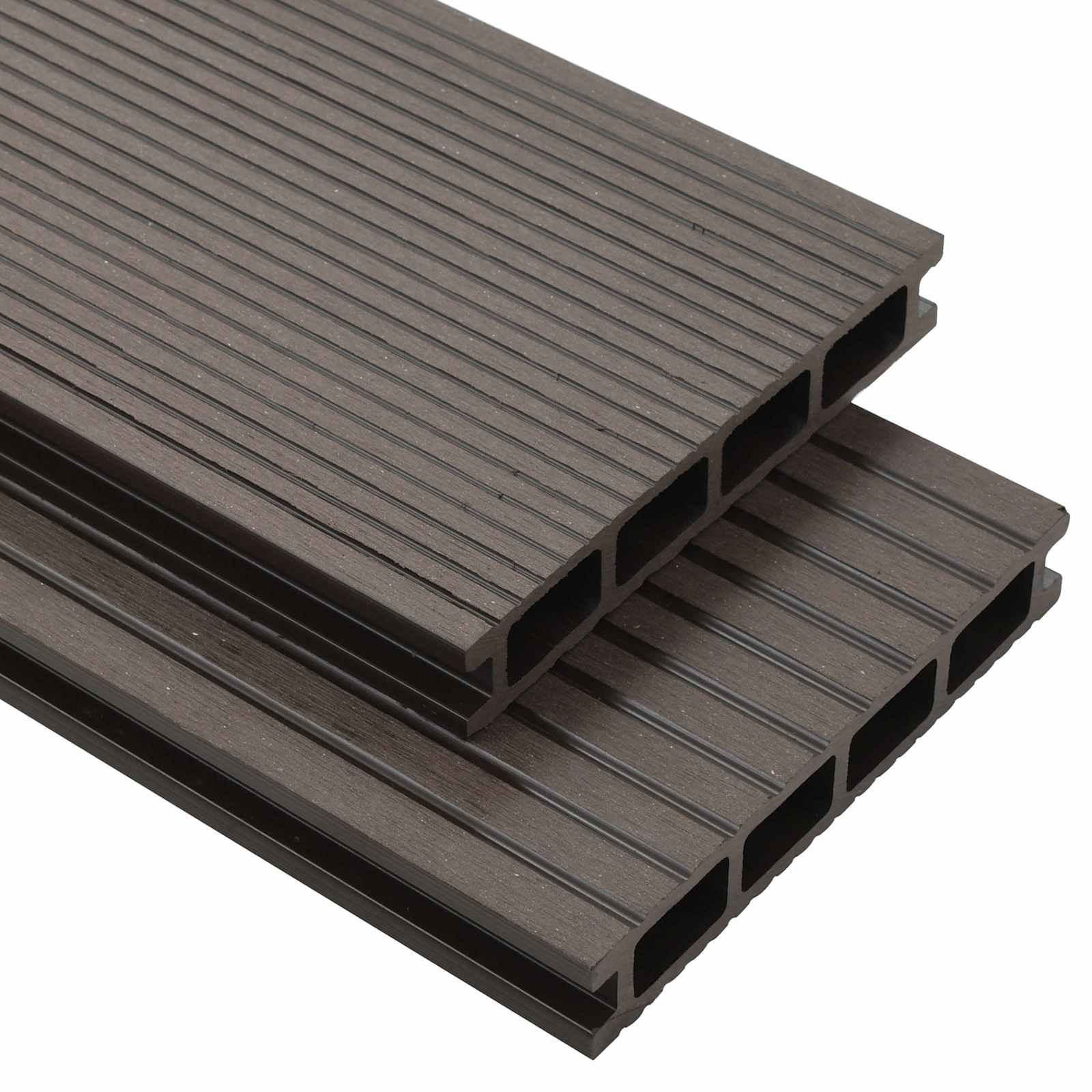 Terrassendiele 30 stk. Dunkelbraun WPC