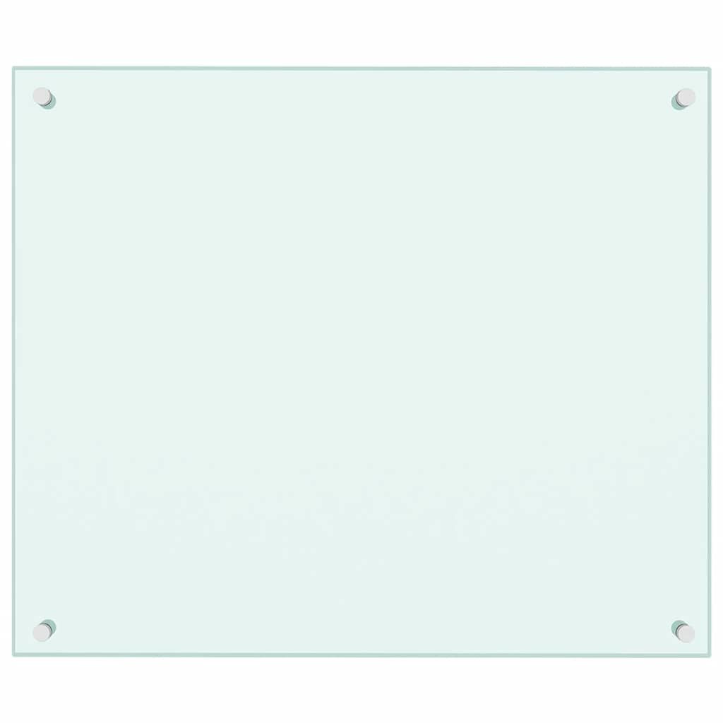 Küchenrückwand Milchweiß 70x60 cm Hartglas