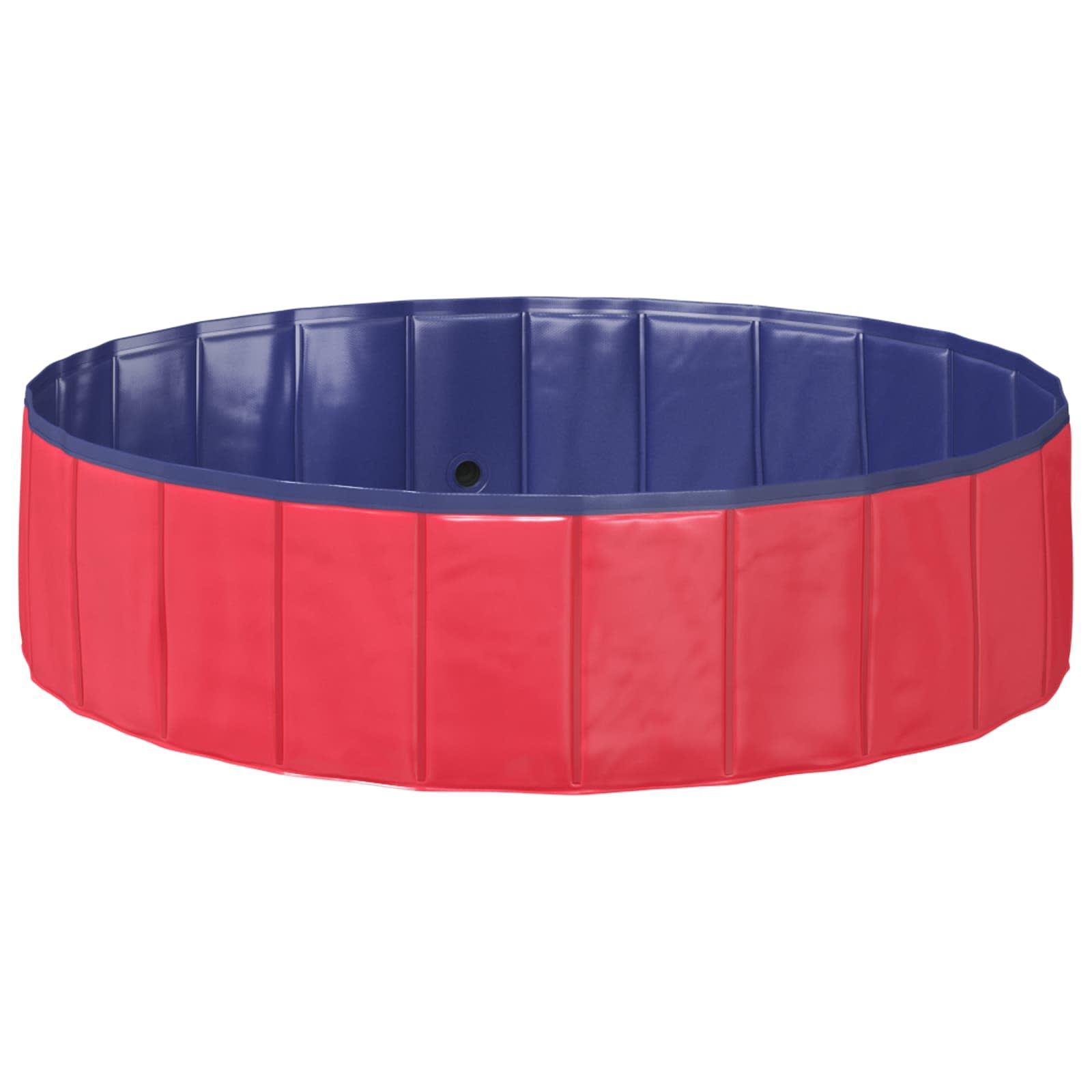 Kinder Schwimmbecken Rot und Blau Ø 120 x 30 cm