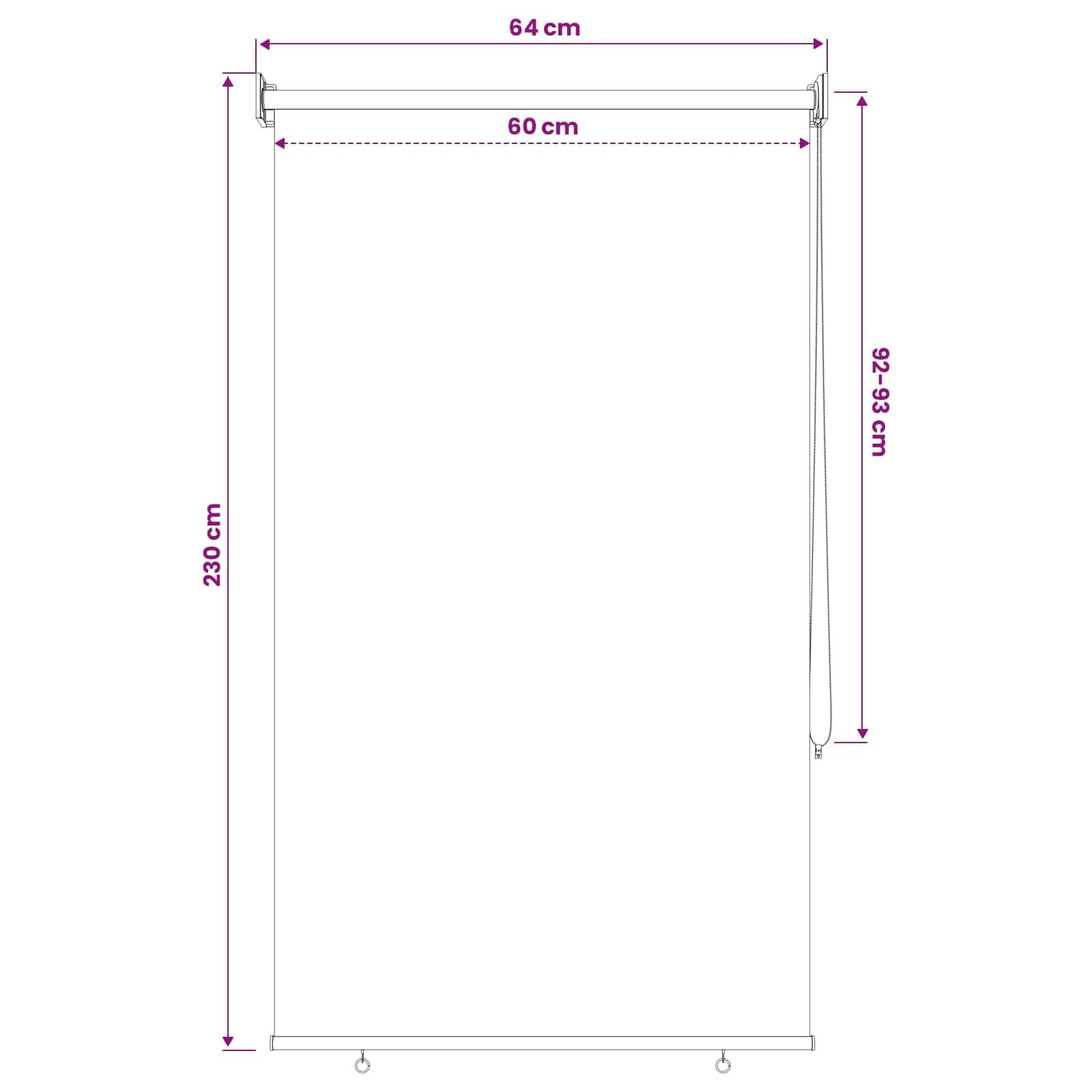 Rollo mit UV-Schutz Creme 80 x 230 cm Polyester