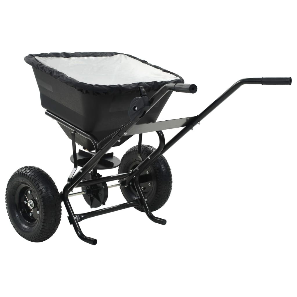 Handstreuwagen Salzstreuer PVC und Stahl 106x73x76 cm 45 L