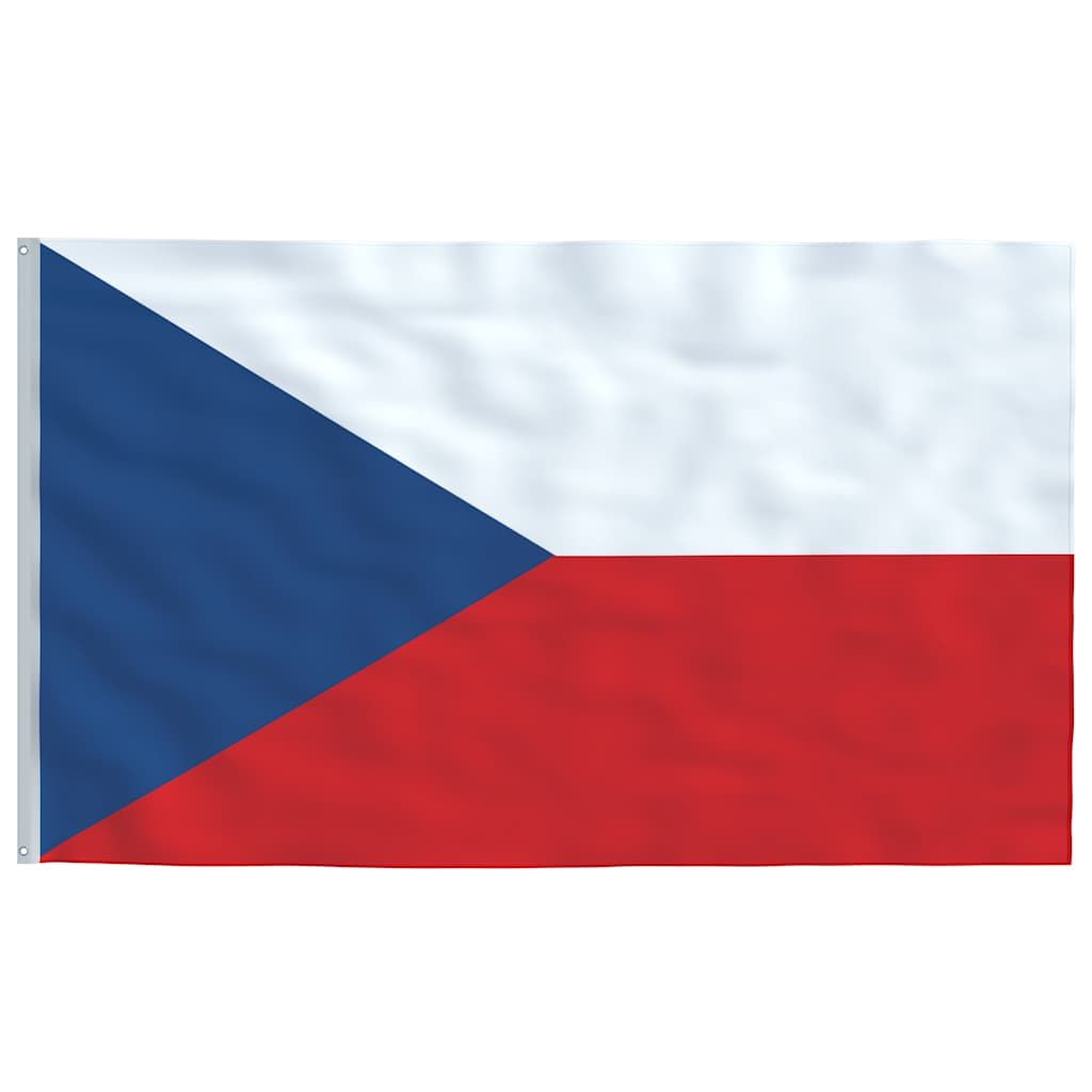Tschechische Flagge mit Mast 6,08 m Aluminium