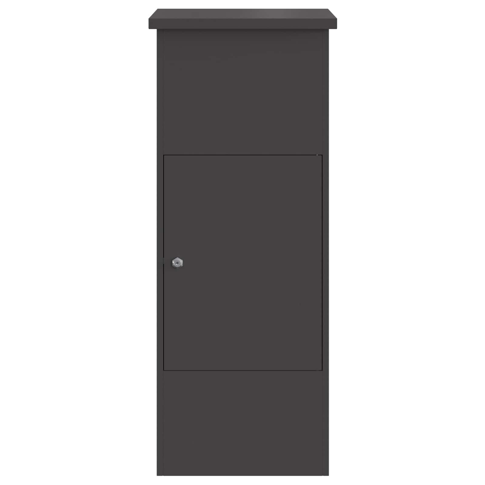 Paketdrop-Box mit Speicher Schwarz 44,5 x 29 x 110,5 cm Stahl