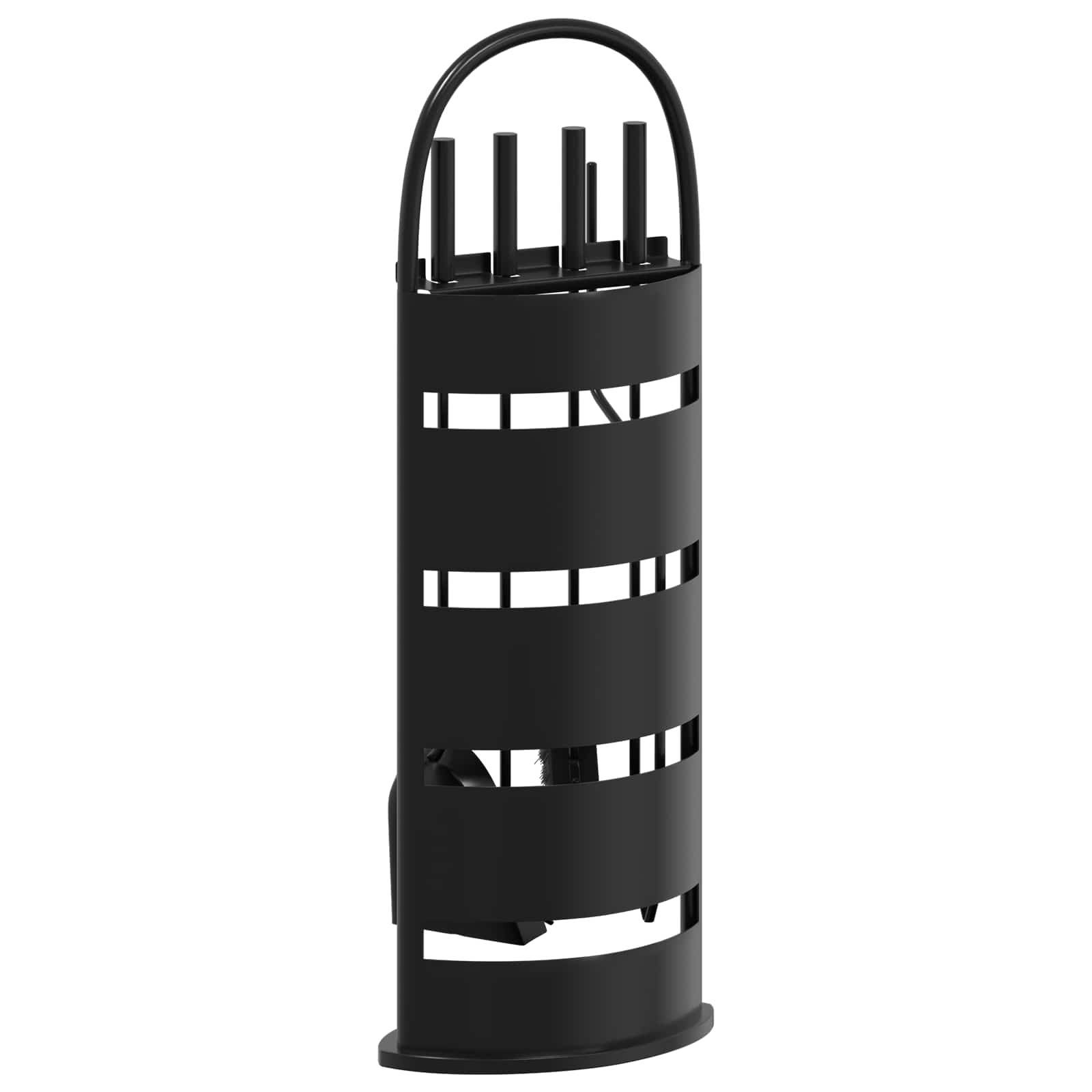 5-teiliges Kaminbesteck-Set 23 x 15 x 66 cm Stahl