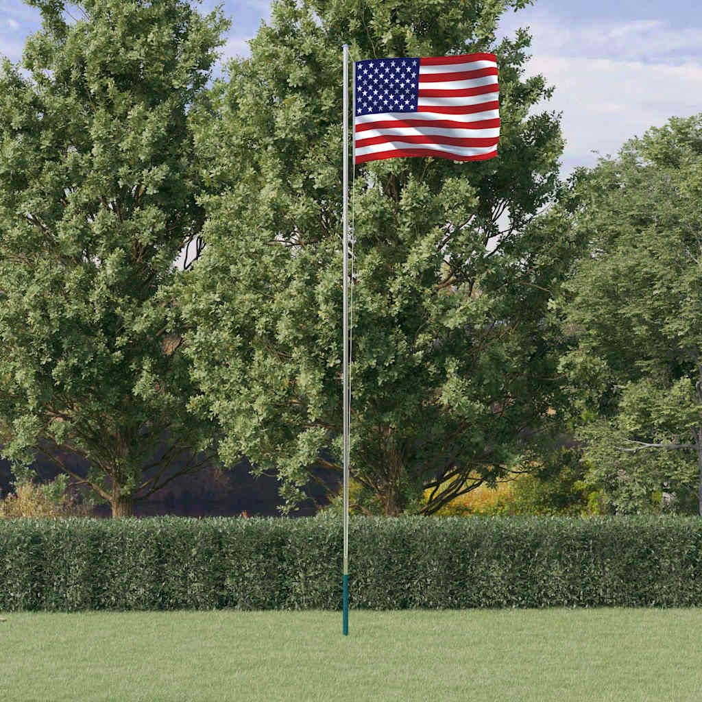 Flagge der Vereinigten Staaten mit Mast 6,08 m Aluminium