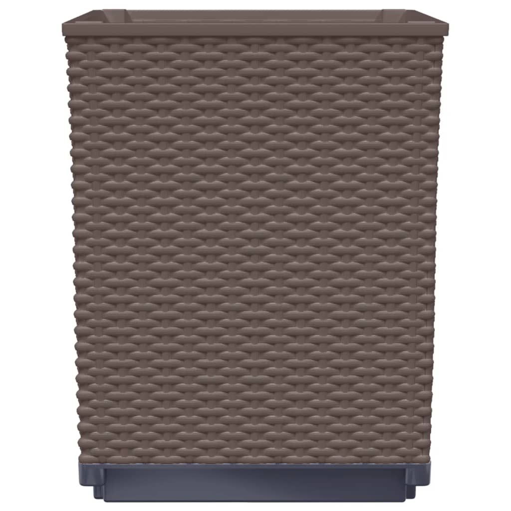 Pflanzkübel 2 Stk. Braun 30x30x37 cm Polypropylen
