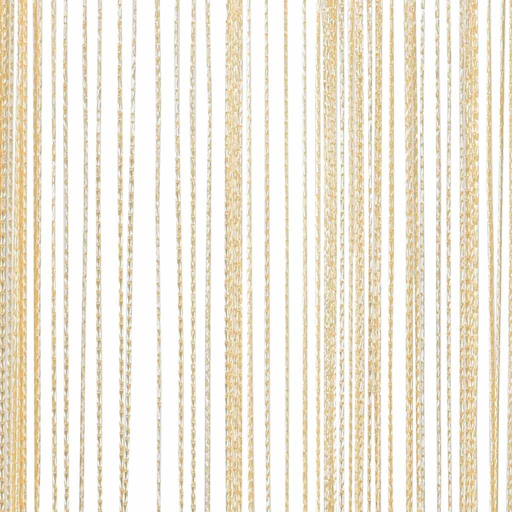 Fadenvorhänge 2 Stk. 100 x 250 cm Cremefarben