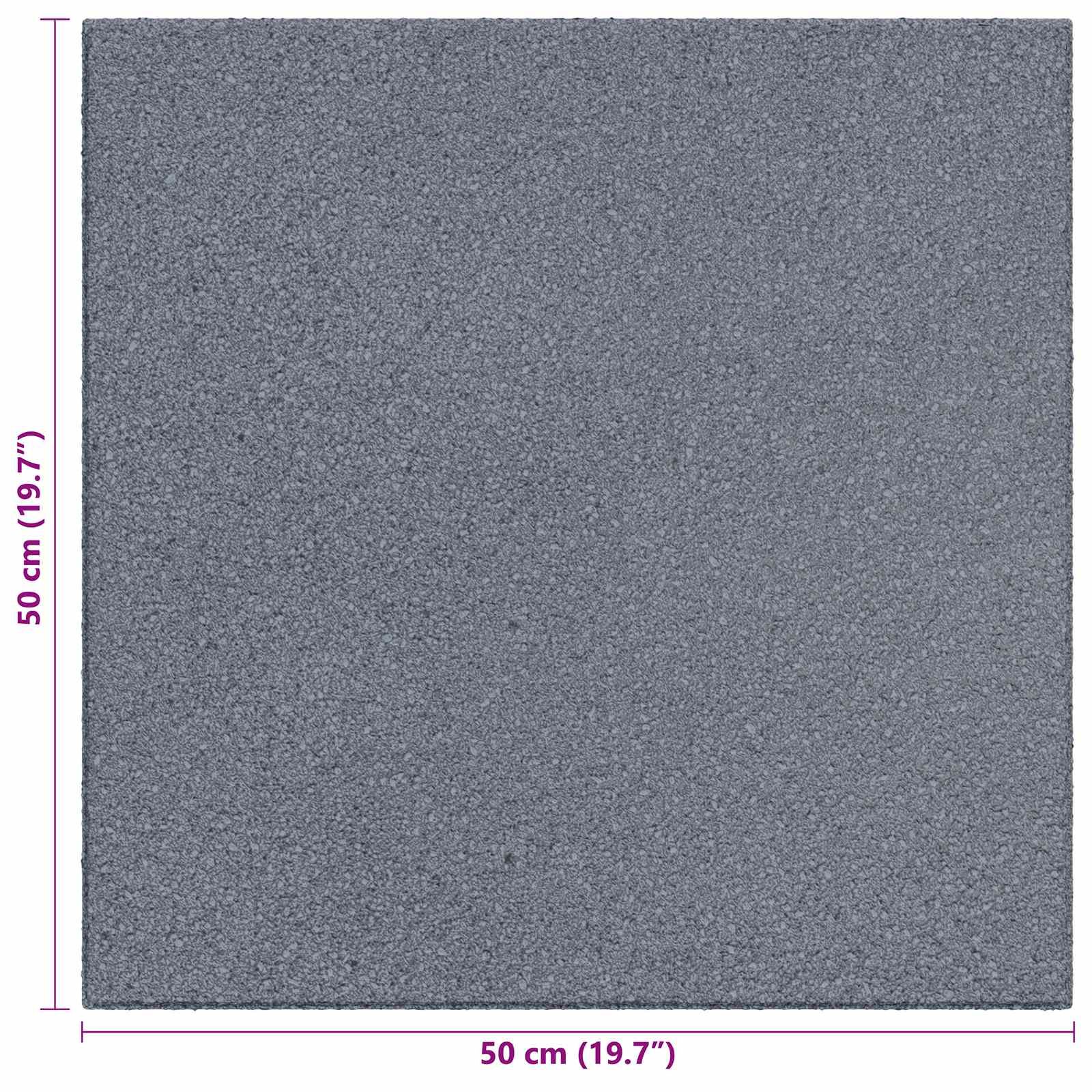 Sturzschutzfliesen 24 pcs Grau 50 x 50 cm Gummi