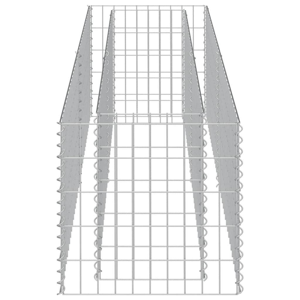 Gabionen-Hochbeet Verzinkter Stahl 180×50×50 cm