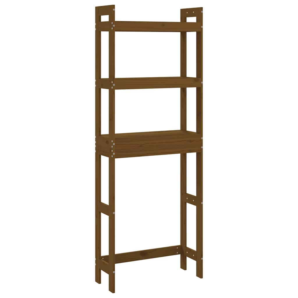 Toilettenregal Honigbraun 63x26x171 cm Massivholz Kiefer