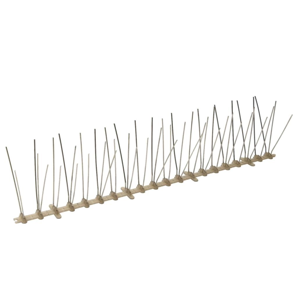 20-tlg. Vogelabwehr-Spikes-Set 10 m Kunststoff 5-reihig