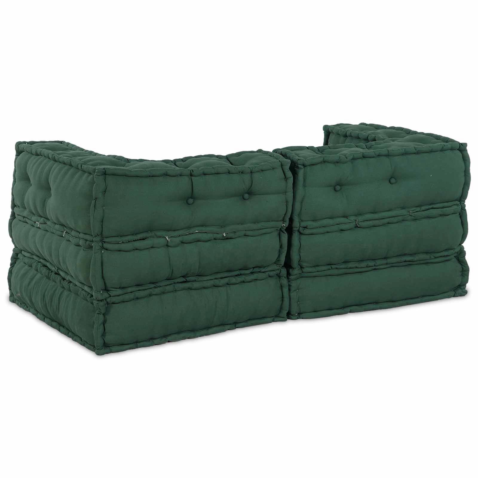 Modulare Sofagarnitur 2 pcs Grün 140 x 70 x 56 cm Stoff