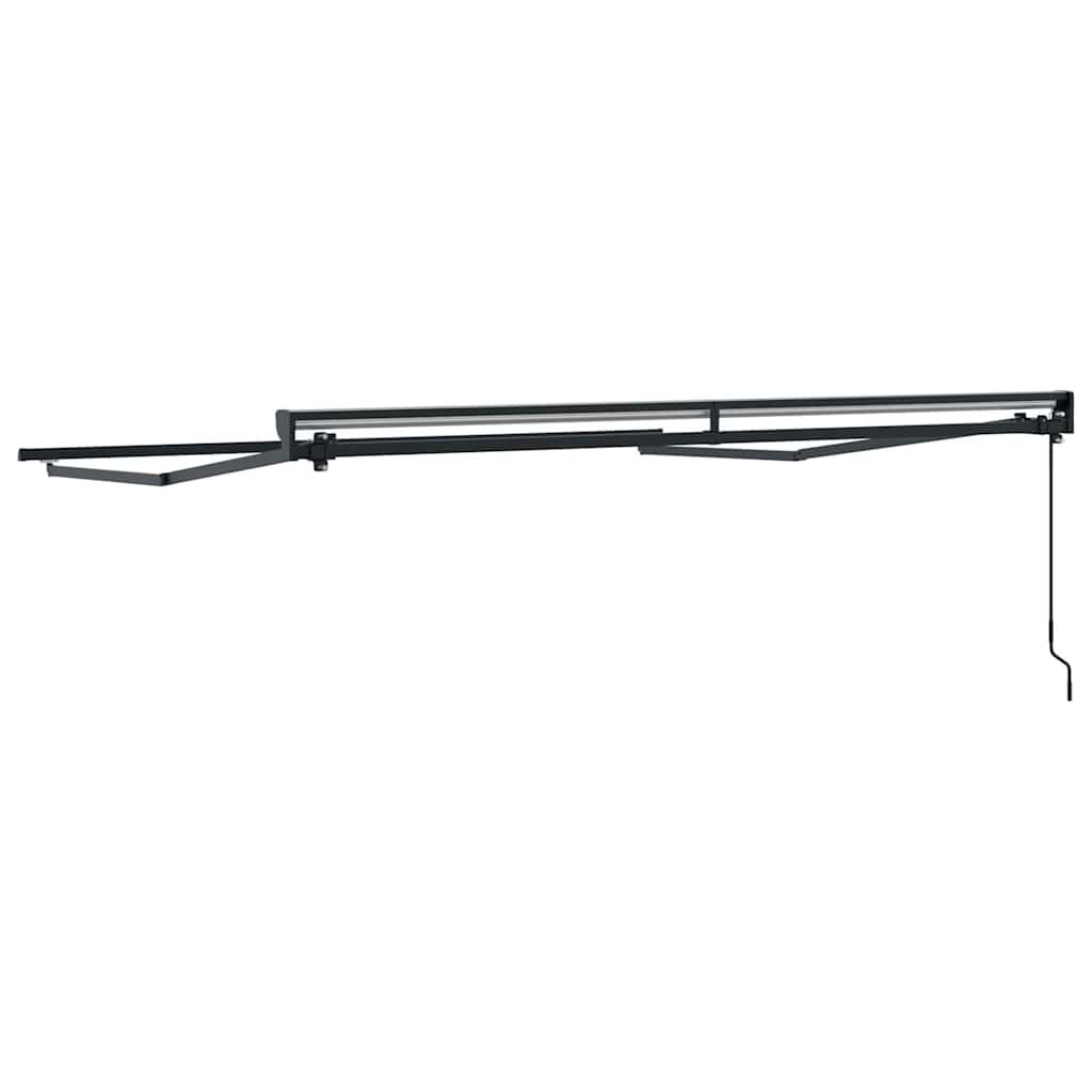 Markisenrahmen Verstellbar Anthrazit 3 x 2,5 m Stahl