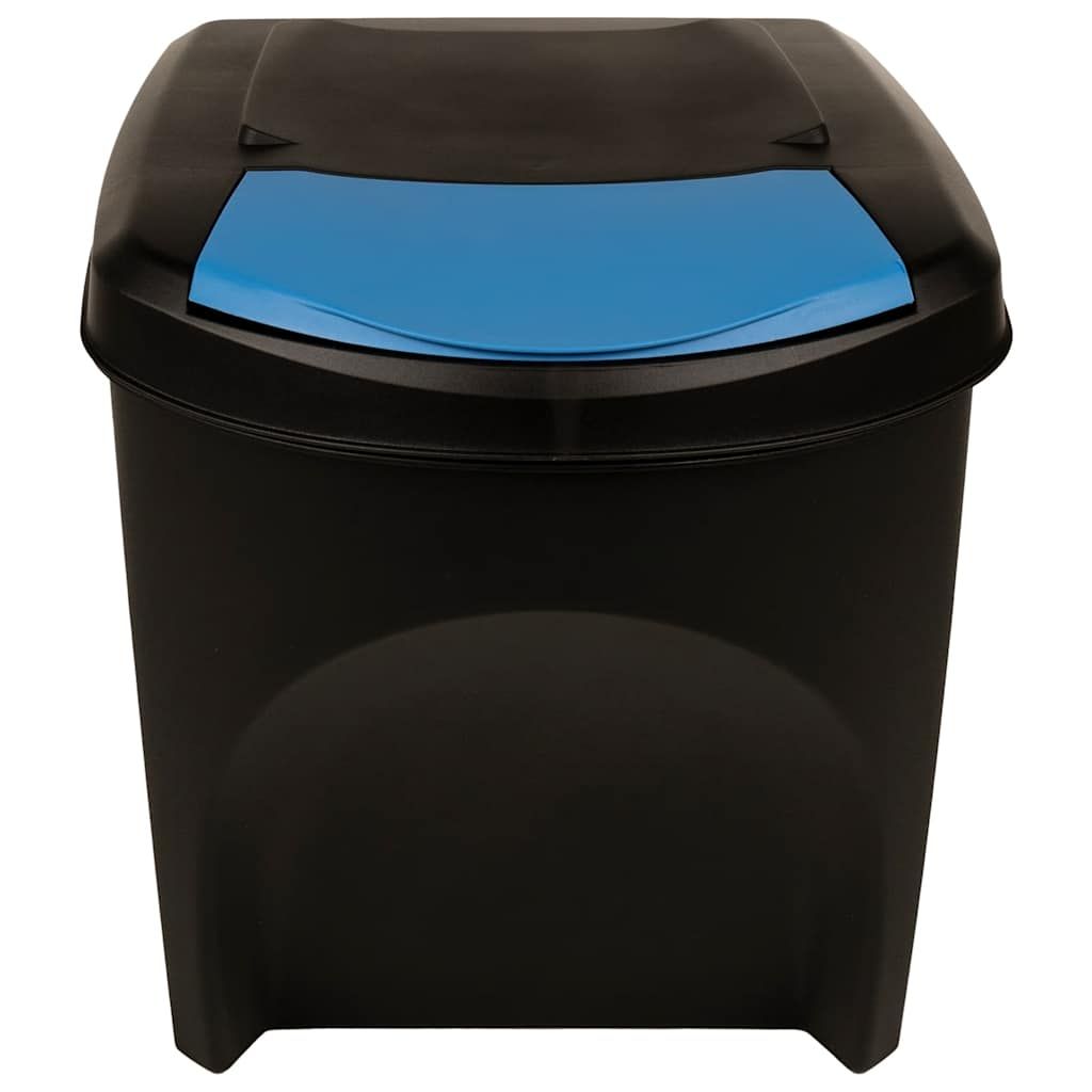 Stapelbare Mülleimer 3 Stk. Anthrazit 75 L