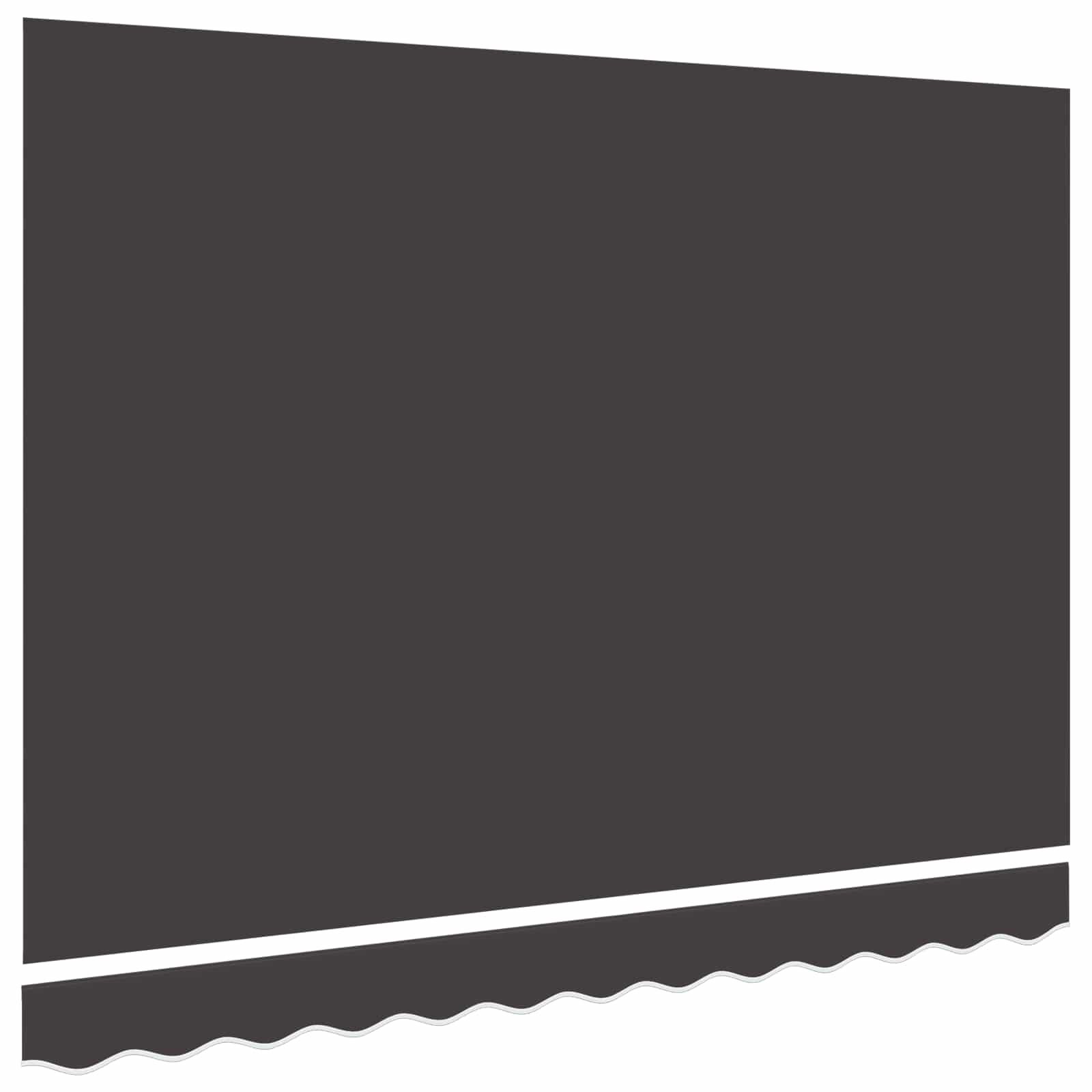 Ersatzstoff für Markise Grau 300x250 cm Polyester