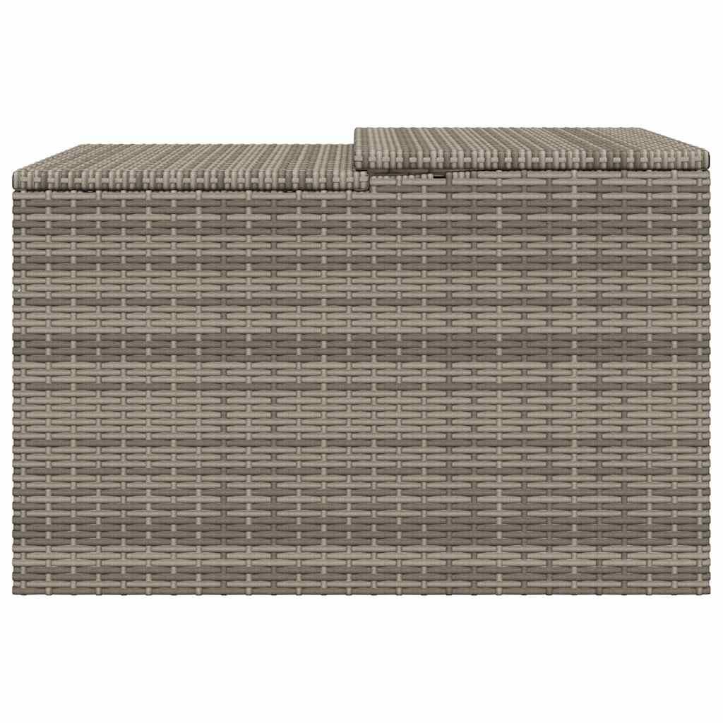 Mähroboter-Garage Grau 86x90x52/57 cm Poly Rattan