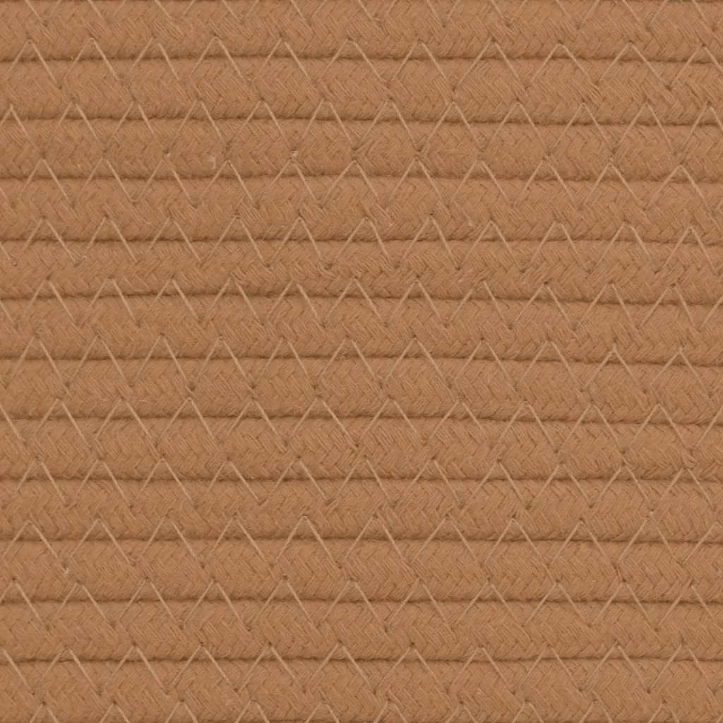 Aufbewahrungskorb Braun und Weiß Ø49x65 cm Baumwolle