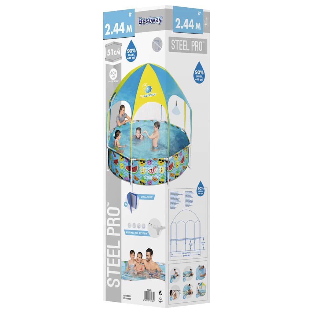 Bestway Steel Pro UV Careful Aufstellpool für Kinder 244x51 cm