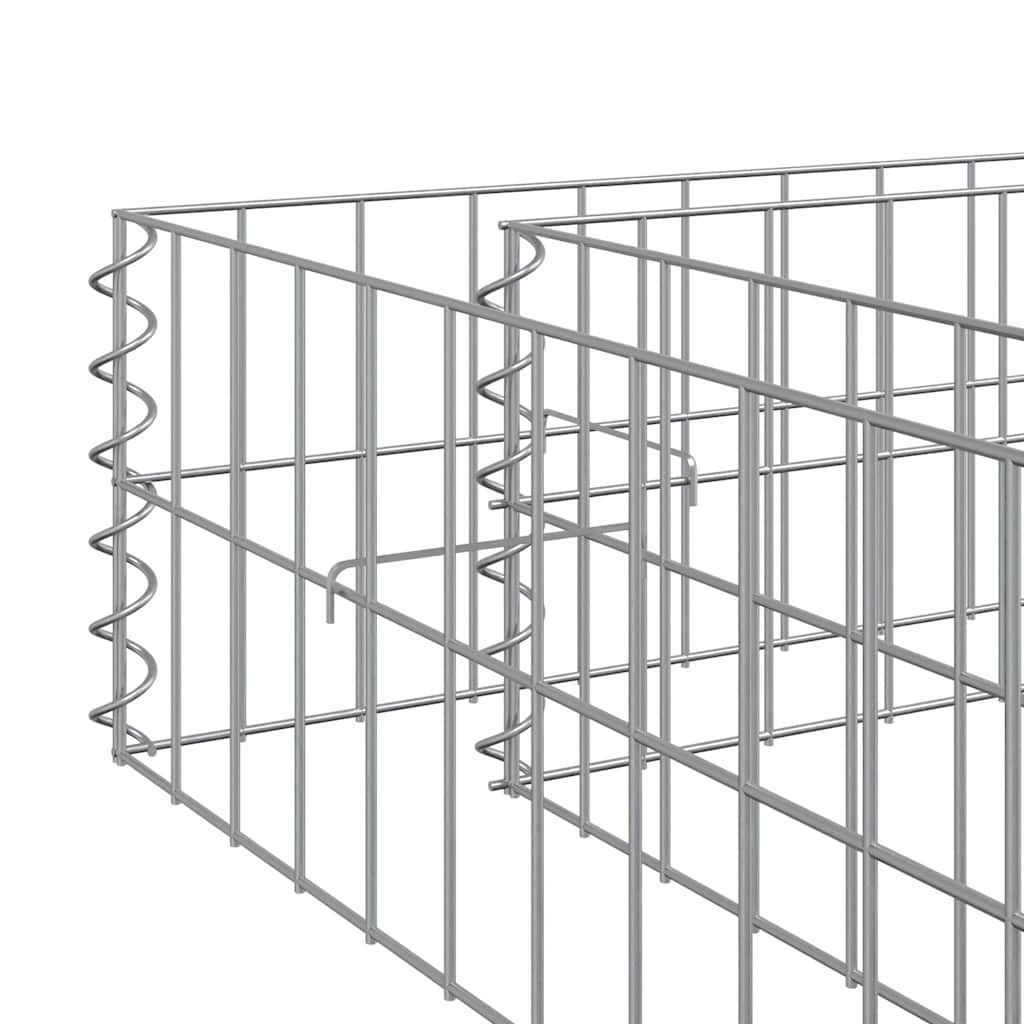 Gabionen-Hochbeet Verzinkter Stahl 100x100x20 cm