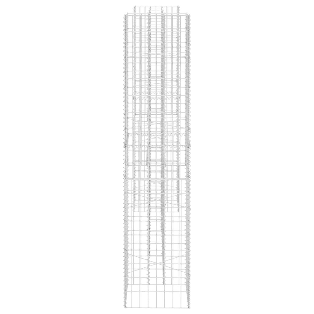 H-förmiger Gabionen-Pflanzkorb Stahldraht 260x40x200 cm