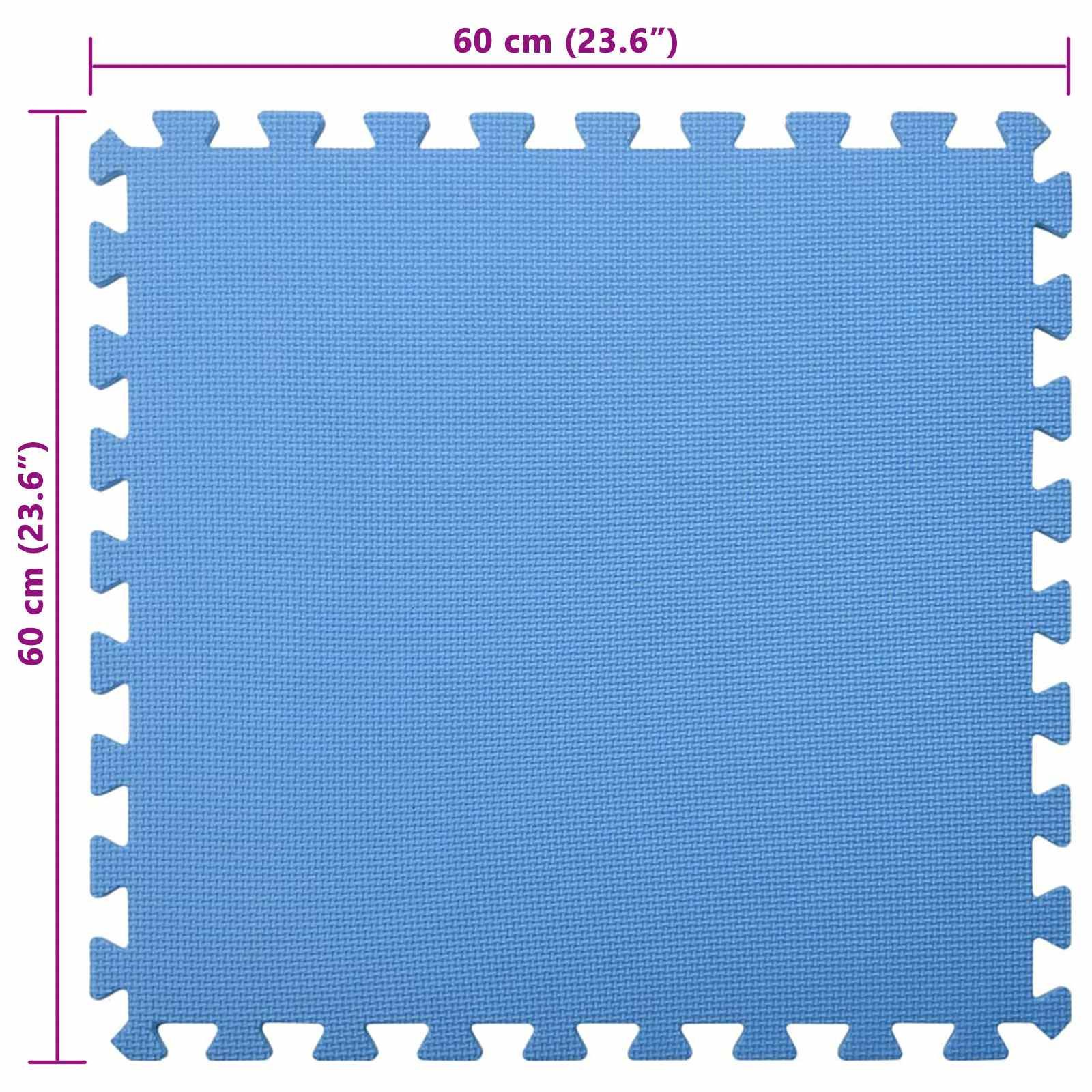 Pool Bodenschutzmatte 6 stk. Blau 2,16 ㎡ EVA-Schaum