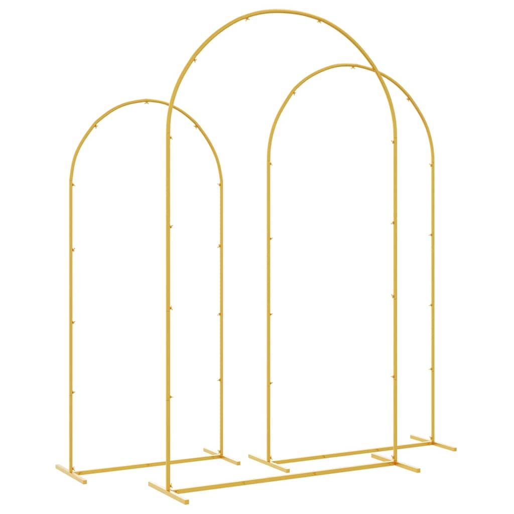 Hochzeitsbogen 3 pcs Gold Stahl