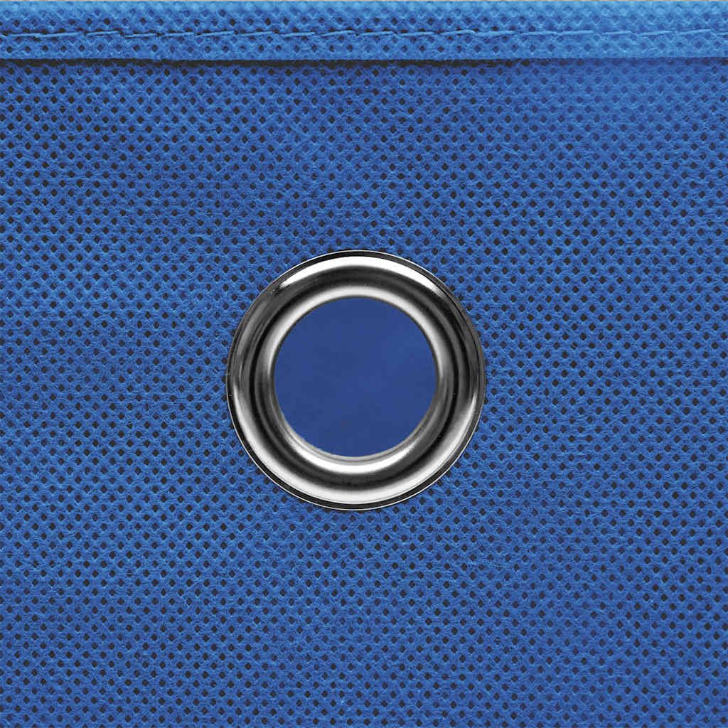 Aufbewahrungsboxen mit Deckeln 4 Stk. Blau 32x32x32 cm Stoff
