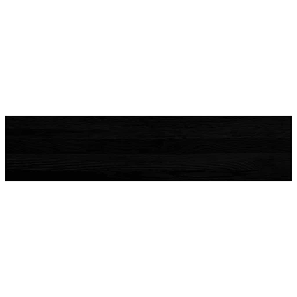 Treppenstufen 4 Stk. Braun-Schwarz 110x25x2 cm Massivholz Eiche