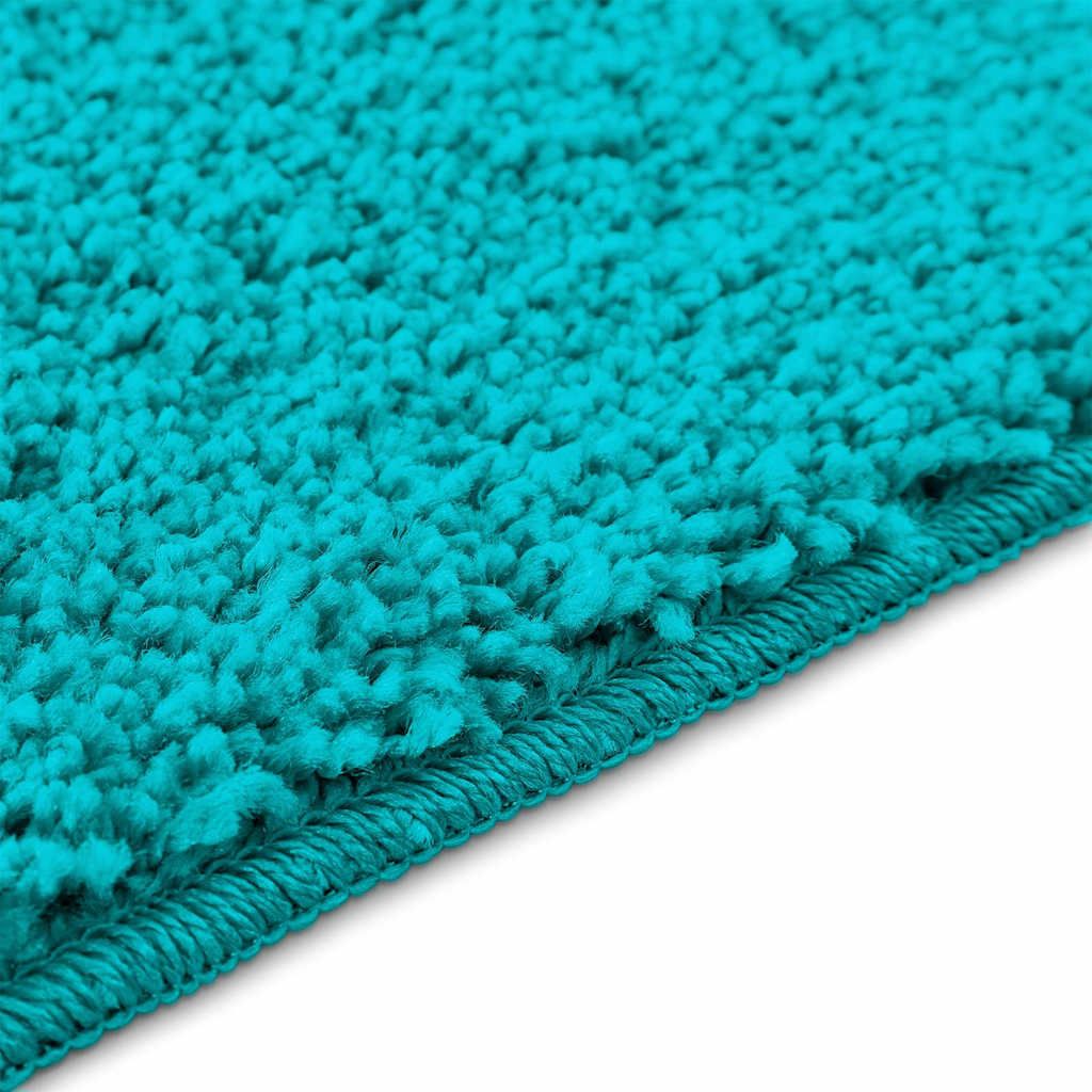 Rutschfeste Badematte mit Toilettenausschnitt Türkis 50 x 50 cm