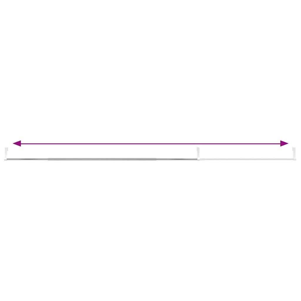Gardinenstangen 2 Stk. Weiß und Silbern 90-135 cm Aluminium