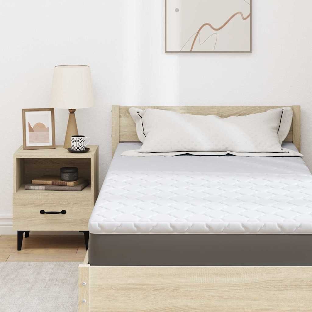 Kokosnuss Topper Weiß 90 x 190 cm Jacquard-Stoff