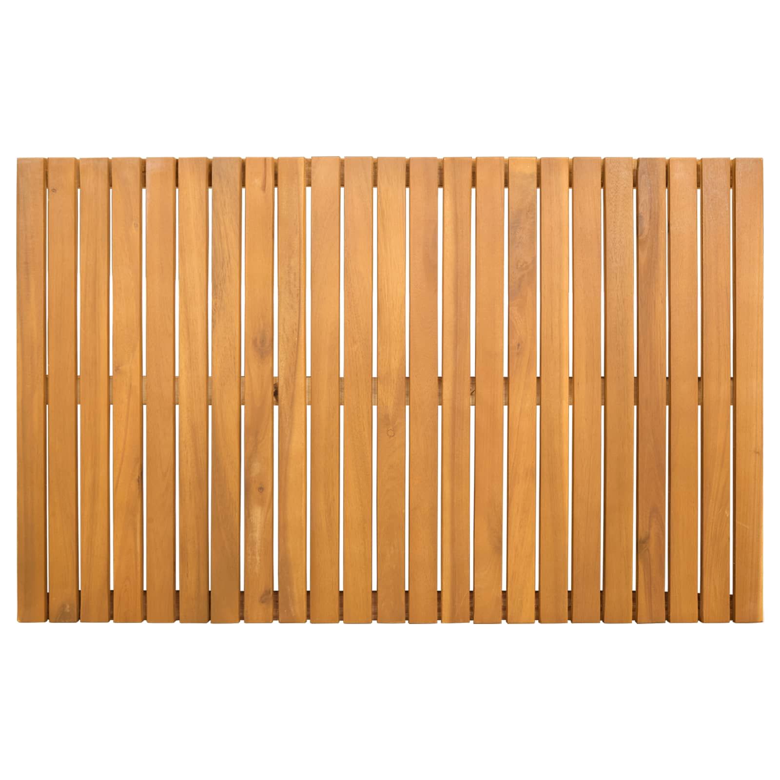 Badematte Uni Braun 80 x 50 cm Holz