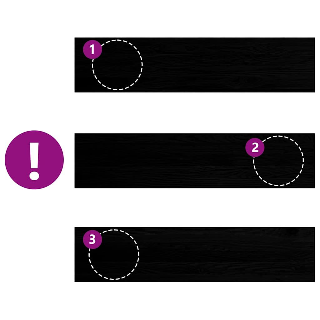 Treppenstufen 8 Stk. Braun-Schwarz 110x25x2 cm Massivholz Eiche