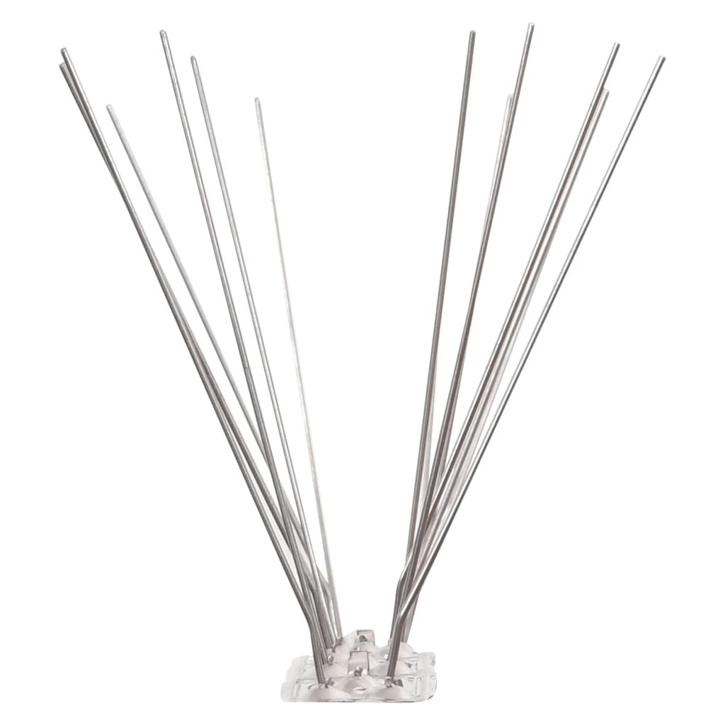 20-tlg. Taubenabwehr Spikes-Set Edelstahl 10 m 4-reihig