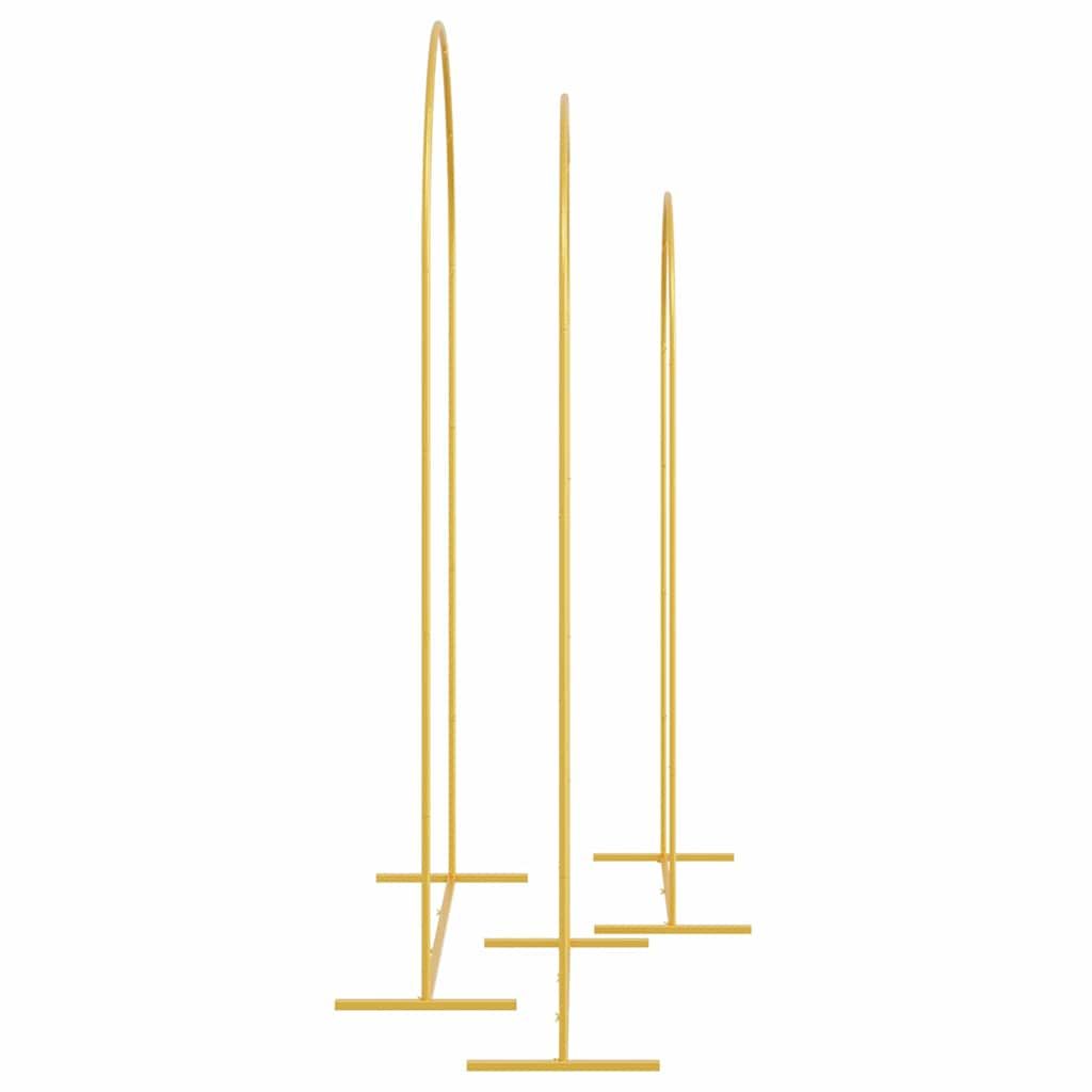 Hochzeitsbogen 3 pcs Gold Stahl