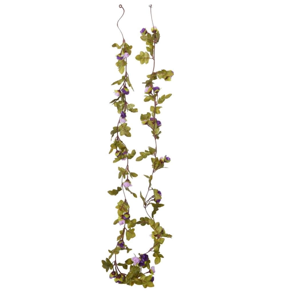 Blumengirlanden Blumen 6 Stk. Helllila 215 cm