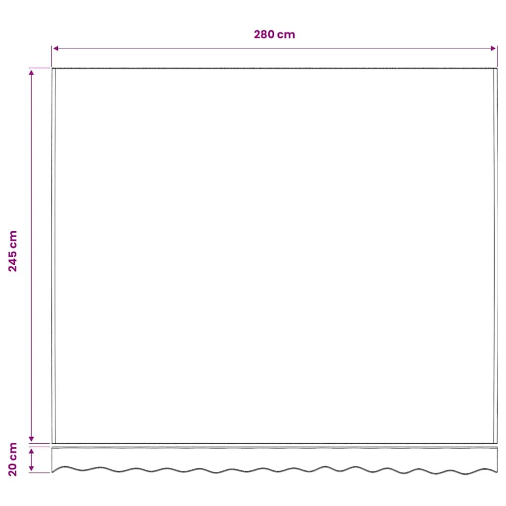 Ersatzstoff für Markise Blau und Weiß 300x250 cm Polyester