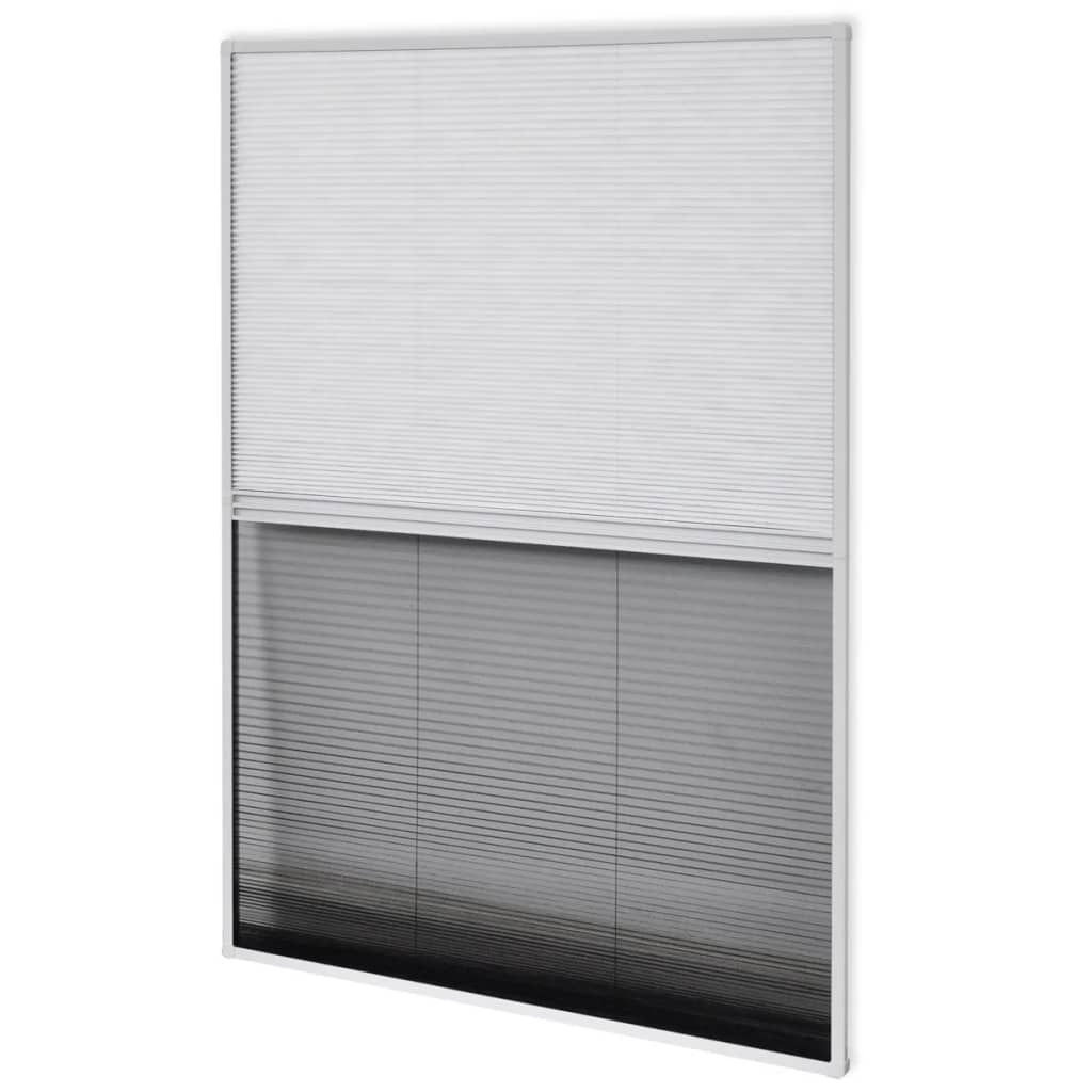 Insektenschutz-Plissee für Fenster Jalousie Aluminium 80x120 cm