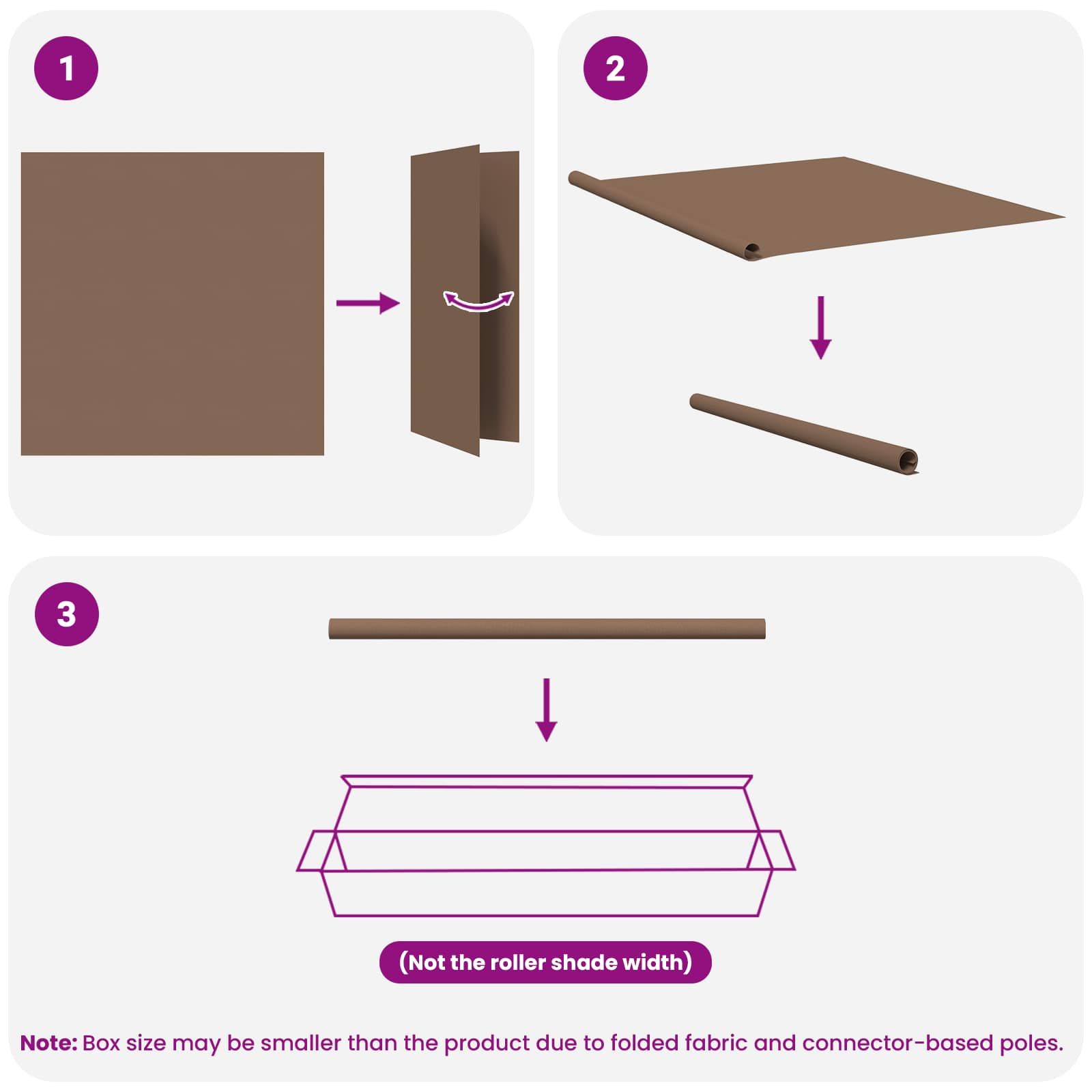 Rollo mit UV-Schutz Taupe 120 x 140 cm Polyester